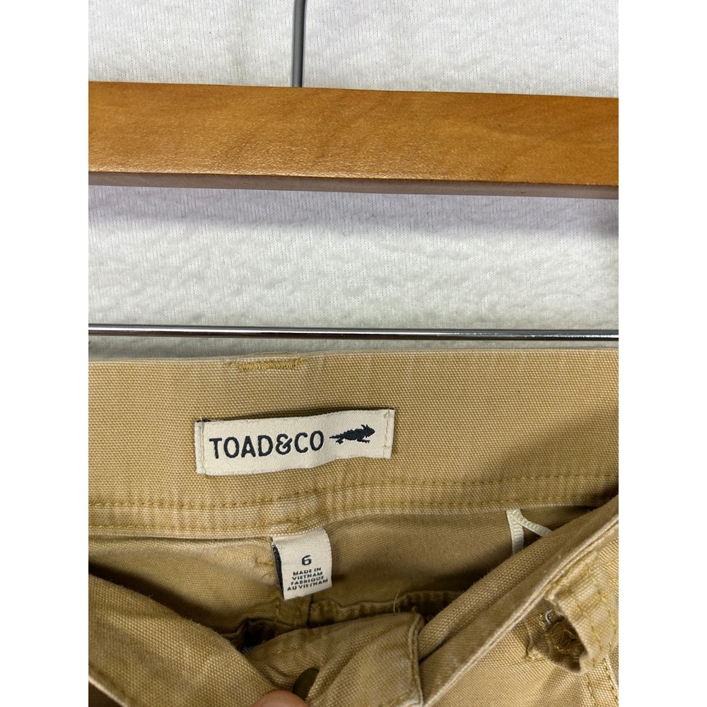 Gorpcore Toad&Co Womens 6 Tan Skinny Organic‎ Cotton Tencel Stretch Pants - Picture 3 of 11